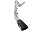 Large Bore-HD 5 Inch 409 Stainless Steel Dpf-Back Exhaust System w/Black Tip Ford Diesel Trucks 11-14 V8-6.7L (td) aFe Power