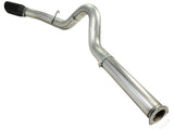 Large Bore-HD 5 Inch 409 Stainless Steel Dpf-Back Exhaust System w/Black Tip Ford Diesel Trucks 11-14 V8-6.7L (td) aFe Power