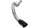 Large Bore-HD 5 Inch 409 Stainless Steel Dpf-Back Exhaust System w/Black Tip Ford Diesel Trucks 15-16 V8-6.7L (td) aFe Power