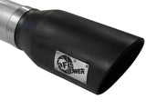 Large Bore-HD 5 Inch 409 Stainless Steel Dpf-Back Exhaust System w/Black Tip Ford Diesel Trucks 15-16 V8-6.7L (td) aFe Power