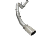 Large Bore-HD 5 Inch 409 Stainless Steel Dpf-Back Exhaust System w/Polished Tip Ford Diesel Trucks 15-16 V8-6.7L (td) aFe Power