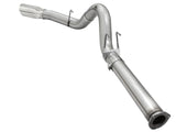 Large Bore-HD 5 Inch 409 Stainless Steel Dpf-Back Exhaust System w/Polished Tip Ford Diesel Trucks 15-16 V8-6.7L (td) aFe Power