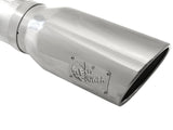 Large Bore-HD 5 Inch 409 Stainless Steel Dpf-Back Exhaust System w/Polished Tip Ford Diesel Trucks 15-16 V8-6.7L (td) aFe Power