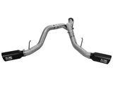 Large Bore-HD 4 Inch 409 Stainless Steel Dpf-Back Exhaust System w/Black Tip Ford Diesel Trucks 11-14 V8-6.7L (td) aFe Power