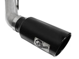Large Bore-HD 4 Inch 409 Stainless Steel Dpf-Back Exhaust System w/Black Tip Ford Diesel Trucks 11-14 V8-6.7L (td) aFe Power