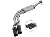 Rebel Series 3 Inch to 2-1/2 Inch 409 Stainless Steel Cat-Back Exhaust w/ Black Tip Ford F-150 11-14 V6-3.5L (tt) aFe Power