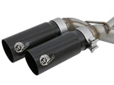 Rebel Series 3 Inch to 2-1/2 Inch 409 Stainless Steel Cat-Back Exhaust w/ Black Tip Ford F-150 11-14 V6-3.5L (tt) aFe Power