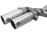 Rebel Series 3 Inch to 2-1/2 Inch 409 Stainless Steel Cat-Back Exhaust w/ Polish Tip Ford F-150 11-14 V6-3.5L (tt) aFe Power