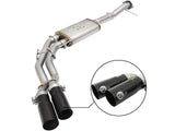 Rebel Series 3 Inch to 2-1/2 Inch 409 Stainless Steel Cat-Back Exhaust w/Black Tip Ford F-150 09-14 V8-4.6L/5.4L/5.0L aFe Power
