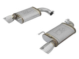 Mach Force-Xp 2-1/2 Inch 409 Stainless Steel Axle-Back Dual Exhaust w/Polished Tips Ford Mustang 15-23 L4-2.3L (t)/V6-3.7L aFe Power