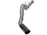 Large Bore-HD 5 Inch 409 Stainless Steel Dpf-Back Exhaust System w/Black Tip Ford Diesel Trucks 17-26 V8-6.7L (td) aFe Power