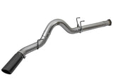 Large Bore-HD 5 Inch 409 Stainless Steel Dpf-Back Exhaust System w/Black Tip Ford Diesel Trucks 17-26 V8-6.7L (td) aFe Power