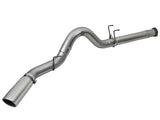 Large Bore-HD 5 Inch 409 Stainless Steel Dpf-Back Exhaust System w/Polished Tip Ford Diesel Trucks 17-26 V8-6.7L (td) aFe Power