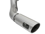 Large Bore-HD 5 Inch 409 Stainless Steel Dpf-Back Exhaust System w/Polished Tip Ford Diesel Trucks 17-26 V8-6.7L (td) aFe Power