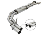 Rebel Series 3 Inch 409 Stainless Steel Cat-Back Exhaust System w/Polished Tip Ford F-150 Raptor 17-20 V6-3.5L (tt) aFe Power