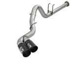 Rebel Xd Series 4 Inch 409 Stainless Steel Dpf-Back Exhaust w/Dual Black Tips Ford Diesel Trucks 17-26 V8-6.7L (td) aFe Power