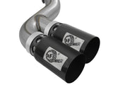 Rebel Xd Series 4 Inch 409 Stainless Steel Dpf-Back Exhaust w/Dual Black Tips Ford Diesel Trucks 17-26 V8-6.7L (td) aFe Power