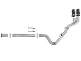 Rebel Xd Series 4 Inch 409 Stainless Steel Dpf-Back Exhaust w/Dual Black Tips Ford Diesel Trucks 17-26 V8-6.7L (td) aFe Power