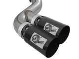 Rebel Xd Series 4 Inch 409 Stainless Steel Dpf-Back Exhaust w/Dual Black Tips Ford Diesel Trucks 11-14 V8-6.7L (td) aFe Power