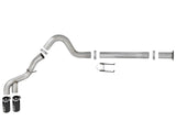Rebel Xd Series 4 Inch 409 Stainless Steel Dpf-Back Exhaust w/Dual Black Tips Ford Diesel Trucks 11-14 V8-6.7L (td) aFe Power