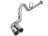 Rebel Xd Series 4 Inch 409 Stainless Steel Dpf-Back Exhaust w/Dual Polished Tips Ford Diesel Trucks 11-14 V8-6.7L (td) aFe Power