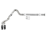 Rebel Xd Series 4 Inch 409 Stainless Steel Dpf-Back Exhaust w/Dual Black Tips Ford Diesel Trucks 15-16 V8-6.7L (td) aFe Power