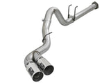 Rebel Xd Series 4 Inch 409 Stainless Steel Dpf-Back Exhaust w/Dual Polished Tips Ford Diesel Trucks 15-16 V8-6.7L (td) aFe Power