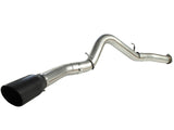 Large Bore-HD 5 Inch 409 Stainless Steel Dpf-Back Exhaust System w/Black Tip GM Diesel Trucks 07.5-10 V8-6.6L (td) Lmm aFe Power