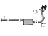 Rebel Series 3 Inch 409 Stainless Steel Cat-Back Exhaust System w/Black Tip GM Colorado/Canyon 15-22 L4-2.5L/15-16 V6-3.6L aFe Power