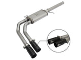 Rebel Series 3 Inch to 2-1/2 Inch 409 Stainless Steel Cat-Back Exhaust w/Black Tip Silverado/Sierra 1500 09-18 Crew Cab & Ext Cab V6-4.3/V8-4.8/5.3L aFe Power