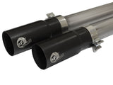 Rebel Series 3 Inch to 2-1/2 Inch 409 Stainless Steel Cat-Back Exhaust w/Black Tip Silverado/Sierra 1500 09-18 Crew Cab & Ext Cab V6-4.3/V8-4.8/5.3L aFe Power