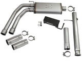 Rebel Series 3 Inch to 2-1/2 Inch 409 Stainless Steel Cat-Back Exhaust w/ Polish Tip Silverado/Sierra 1500 09-18 Crew Cab & Ext Cab V6-4.3/V8-4.8/5.3L aFe Power