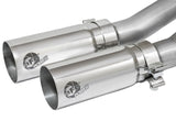 Rebel Series 3 Inch to 2-1/2 Inch 409 Stainless Steel Cat-Back Exhaust w/ Polish Tip Silverado/Sierra 1500 09-18 Reg Cab/Short Bed V6-4.3/V8-4.8/5.3L aFe Power