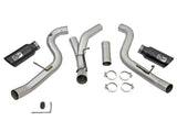 Large Bore-HD 4 Inch 409 Stainless Steel Dpf-Back Exhaust System w/Black Tip GM Diesel Trucks 2016 V8-6.6L (td) Lml aFe Power