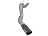 Large Bore-HD 5 Inch 409 Stainless Steel Dpf-Back Exhaust System w/Black Tip GM Diesel Trucks 2016 V8-6.6L (td) Lml aFe Power