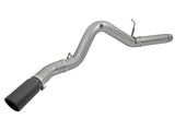 Large Bore-HD 5 Inch 409 Stainless Steel Dpf-Back Exhaust System w/Black Tip GM Diesel Trucks 2016 V8-6.6L (td) Lml aFe Power
