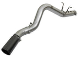 Large Bore-HD 4 Inch 409 Stainless Steel Dpf-Back Exhaust System w/Black Tip GM Diesel Trucks 17-19 V8-6.6L (td) L5P aFe Power