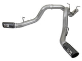 Large Bore-HD 4 Inch 409 Stainless Steel Dpf-Back Exhaust System w/Dual Black Tips GM Diesel Trucks 17-19 V8-6.6L (td) L5P aFe Power