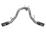 Large Bore-HD 4 Inch 409 Stainless Steel Dpf-Back Exhaust System w/Dual Black Tips GM Diesel Trucks 17-19 V8-6.6L (td) L5P aFe Power