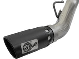 Large Bore-HD 4 Inch 409 Stainless Steel Dpf-Back Exhaust System w/Dual Black Tips GM Diesel Trucks 17-19 V8-6.6L (td) L5P aFe Power