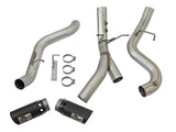 Large Bore-HD 4 Inch 409 Stainless Steel Dpf-Back Exhaust System w/Dual Black Tips GM Diesel Trucks 17-19 V8-6.6L (td) L5P aFe Power