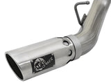 Large Bore-HD 4 Inch 409 Stainless Steel Dpf-Back Exhaust w/Dual Polished Tips GM Diesel Trucks 17-19 V8-6.6L (td) L5P aFe Power
