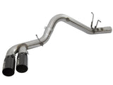 Rebel Xd Series 4 Inch 409 Stainless Steel Dpf-Back Exhaust w/Dual Black Tips GM Diesel Trucks 17-19 V8-6.6L (td) L5P aFe Power