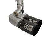 Rebel Xd Series 4 Inch 409 Stainless Steel Dpf-Back Exhaust w/Dual Black Tips GM Diesel Trucks 17-19 V8-6.6L (td) L5P aFe Power