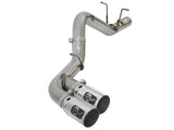 Rebel Xd Series 4 Inch 409 Stainless Steel Dpf-Back Exhaust w/Dual Polished Tips GM Diesel Trucks 17-19 V8-6.6L (td) L5P aFe Power