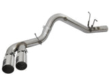 Rebel Xd Series 4 Inch 409 Stainless Steel Dpf-Back Exhaust w/Dual Polished Tips GM Diesel Trucks 17-19 V8-6.6L (td) L5P aFe Power