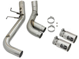 Rebel Xd Series 4 Inch 409 Stainless Steel Dpf-Back Exhaust w/Dual Polished Tips GM Diesel Trucks 17-19 V8-6.6L (td) L5P aFe Power