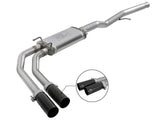 Rebel Series 3 Inch to 2-1/2 Inch 409 Stainless Steel Cat-Back Exhaust w/ Black Tip GM Silverado/Sierra 1500 09-18 / Silverado Ld/Sierra Limited 2019 V6-4.3/V8-4.8/5.3L aFe Power