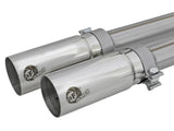 Rebel Series 3 Inch to 2-1/2 Inch 409 Stainless Steel Cat-Back Exhaust w/ Polish Tip Silverado/Sierra 1500 09-18 Crew Cab/Long Bed V6-4.3/V8-4.8/5.3L aFe Power