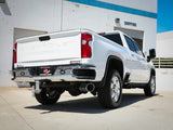Large Bore-HD 5 Inch 409 Stainless Steel Dpf-Back Exhaust System w/Polished Tip GM Diesel Trucks 20-23 V8-6.6L (td) L5P aFe Power